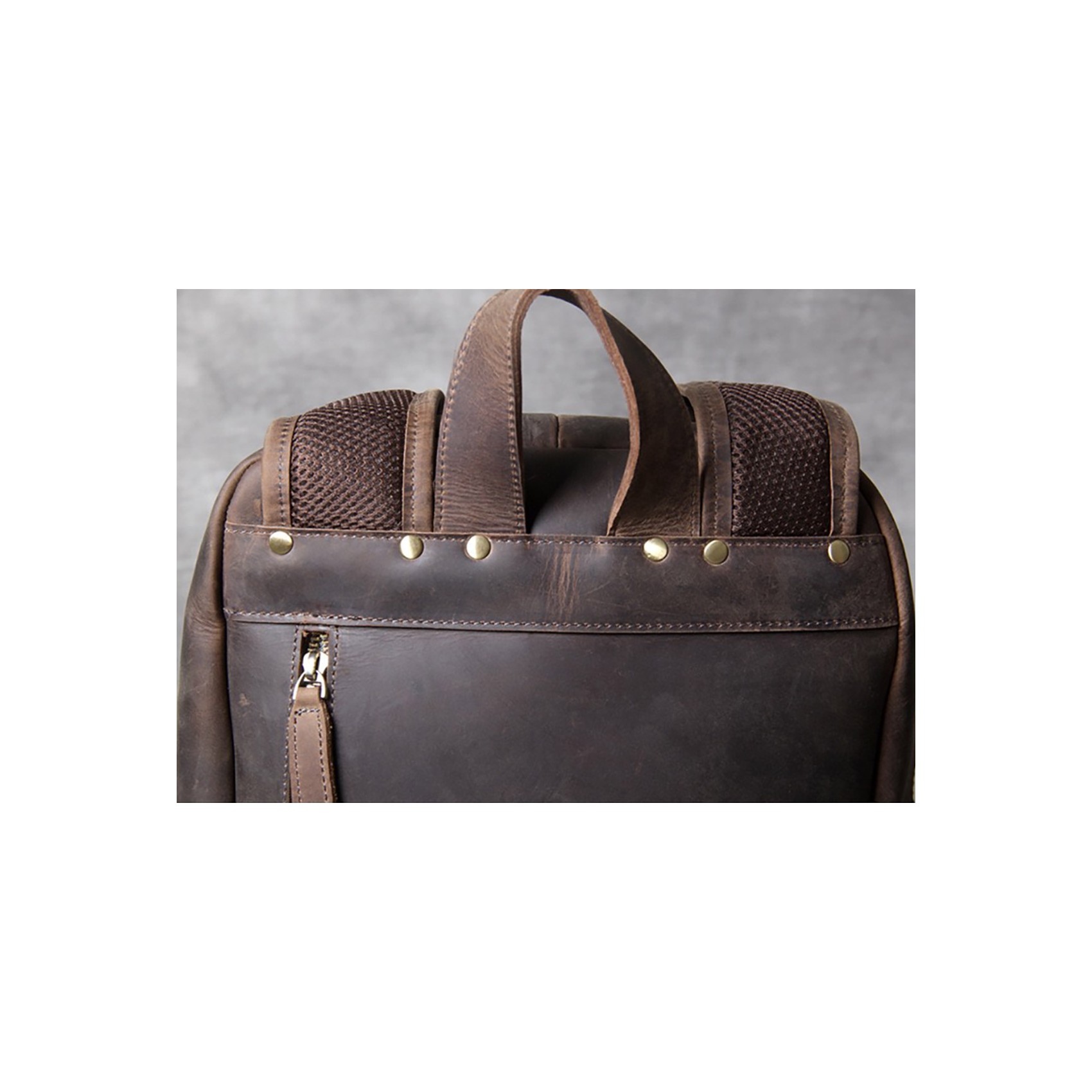 Мужской кожаный рюкзак Benedict темно-коричневый