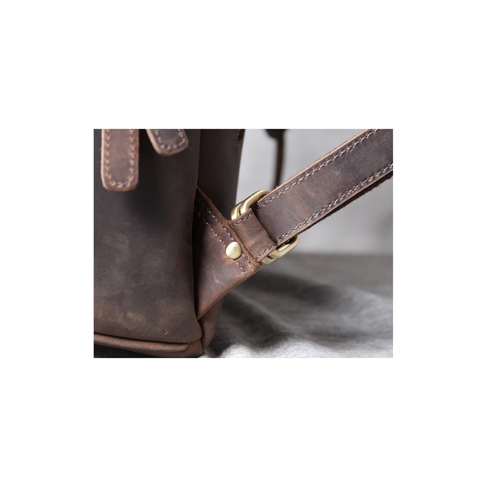 Мужской кожаный рюкзак Benedict темно-коричневый