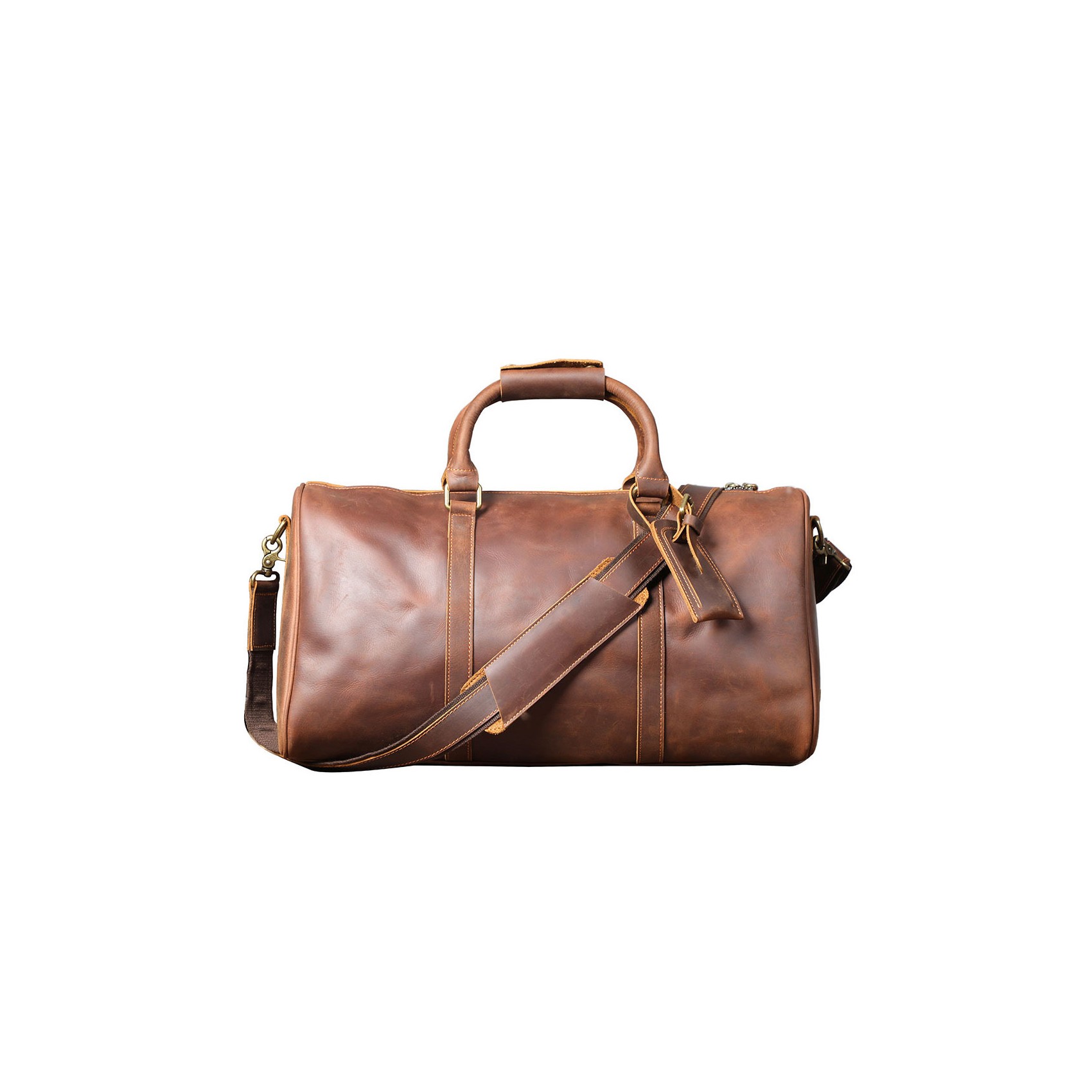 Чоловіча шкіряна дорожня сумка Weinstein коричнева