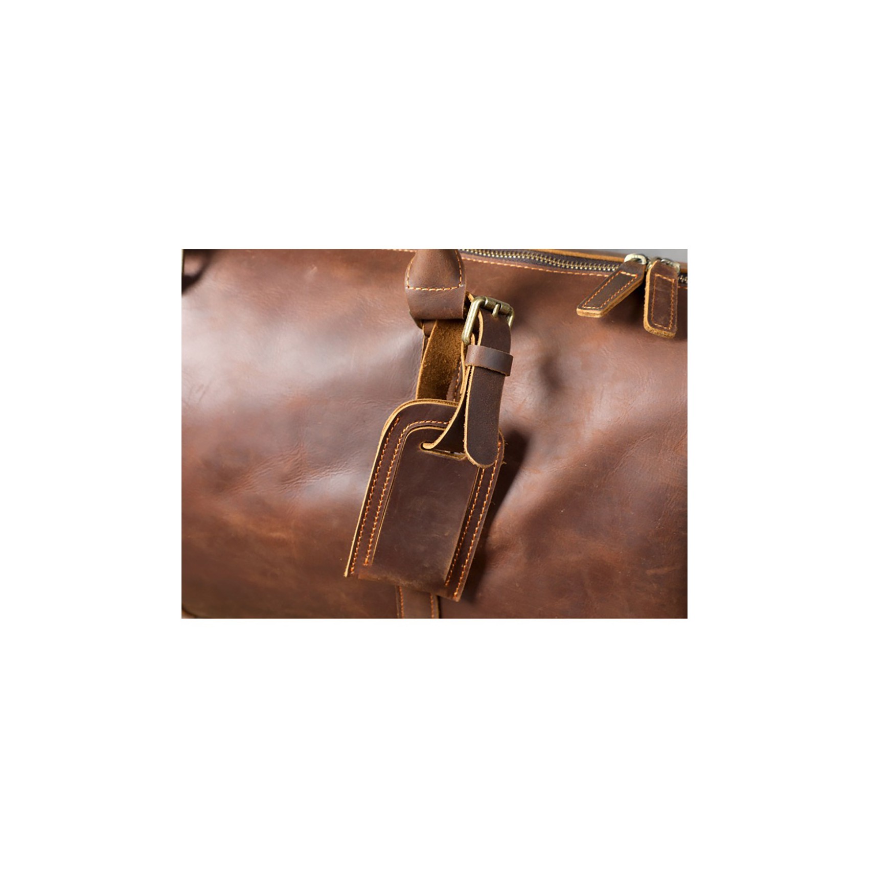 Мужская кожаная дорожная сумка Weinstein коричневая