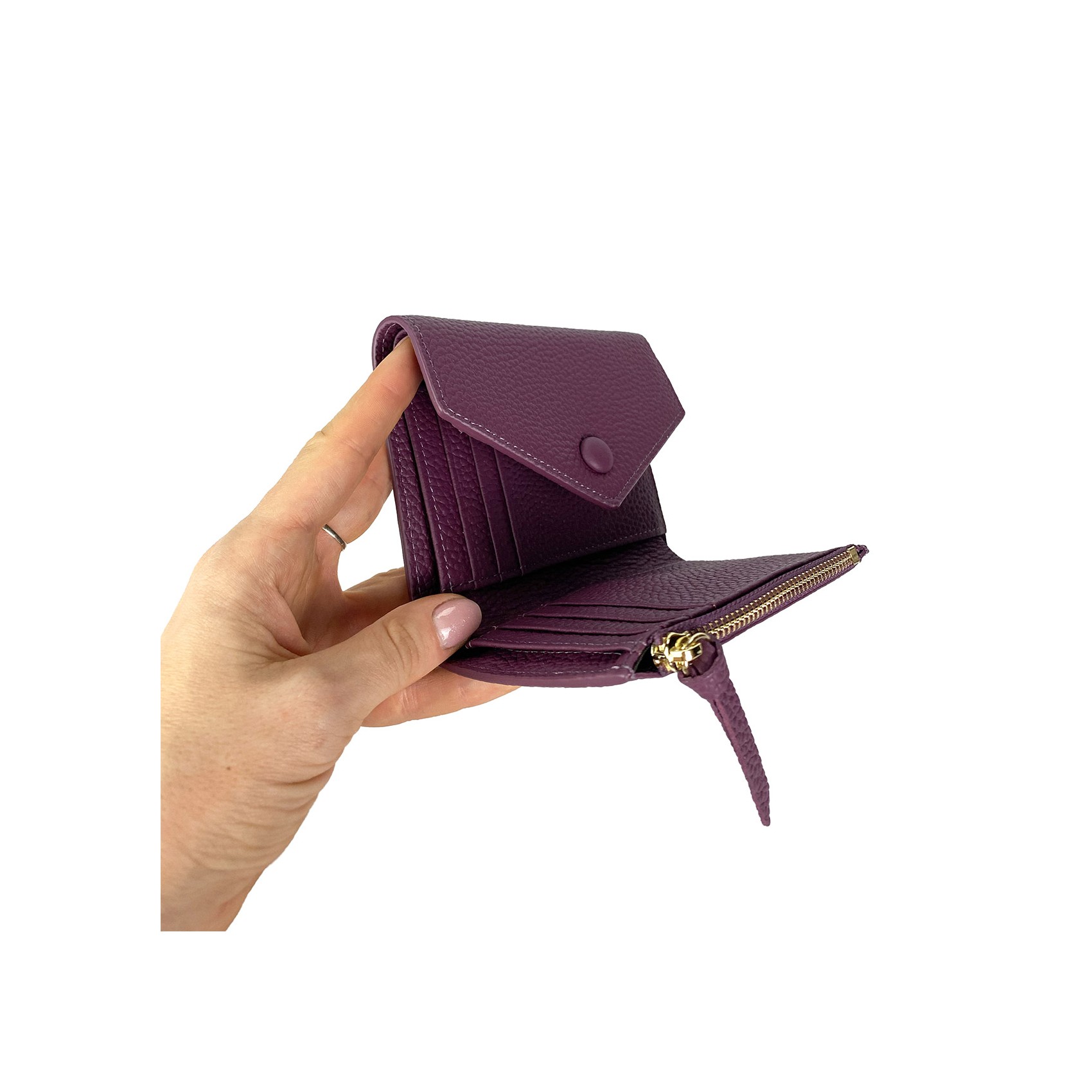 Жіночий шкіряний гаманець Ellie фіолетовий