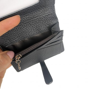 Женский кожаный кошелек Annie черный фото