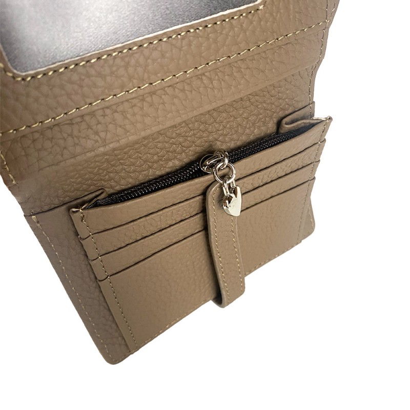 Жіночий шкіряний гаманець Annie коричневий - 4 фото