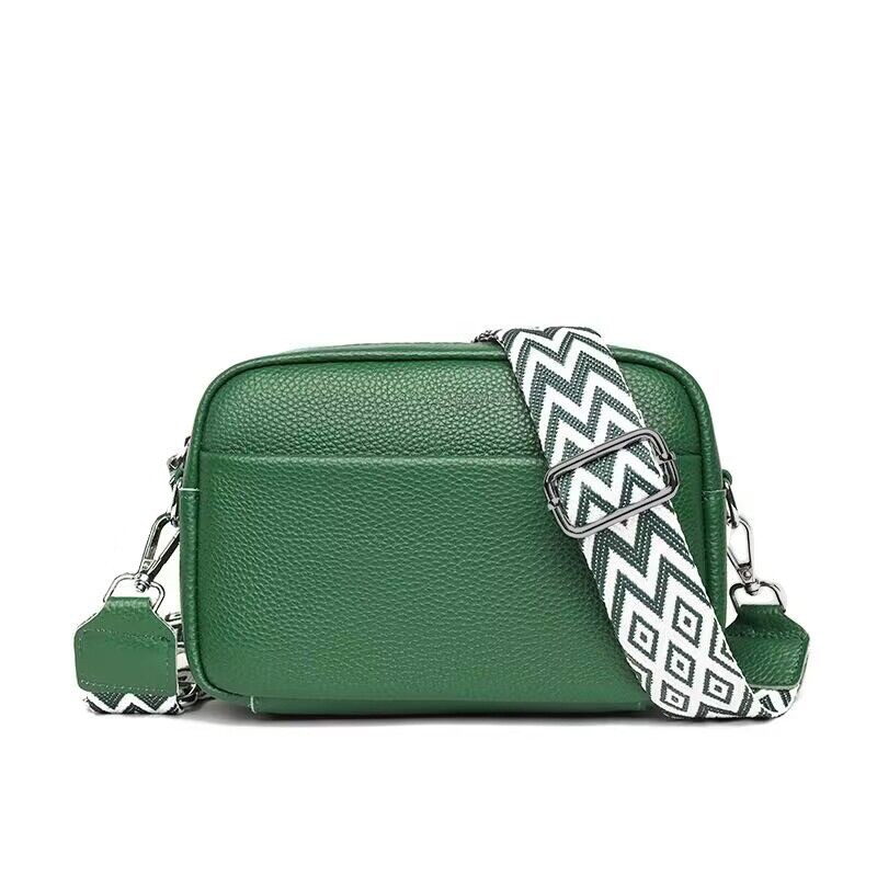 Жіноча шкіряна сумка через плече Marilyn зелена - 8 фото