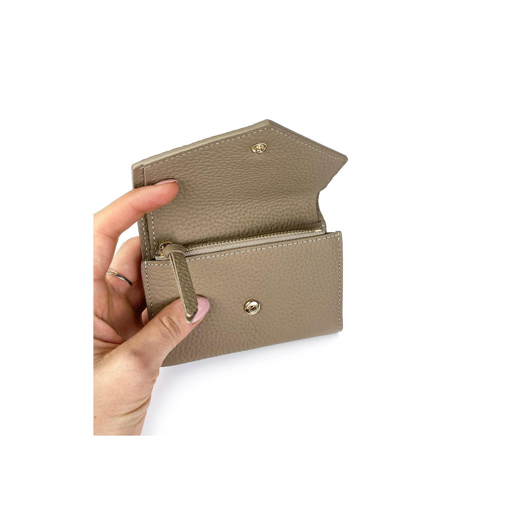 Жіночий шкіряний гаманець Ellie бежевий