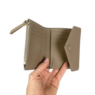 Женский кожаный кошелек Ellie бежевый фото