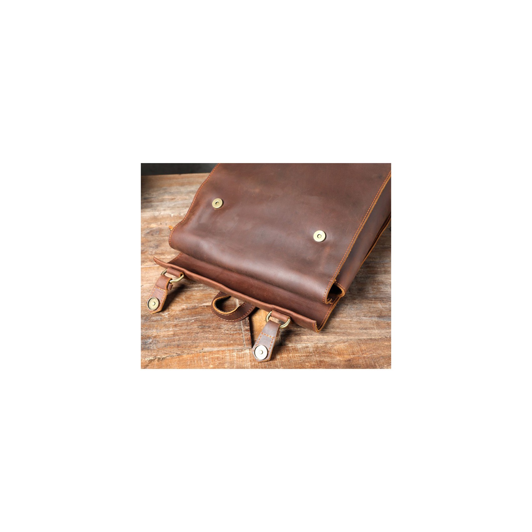 Мужской кожаный рюкзак Barnard коричневый