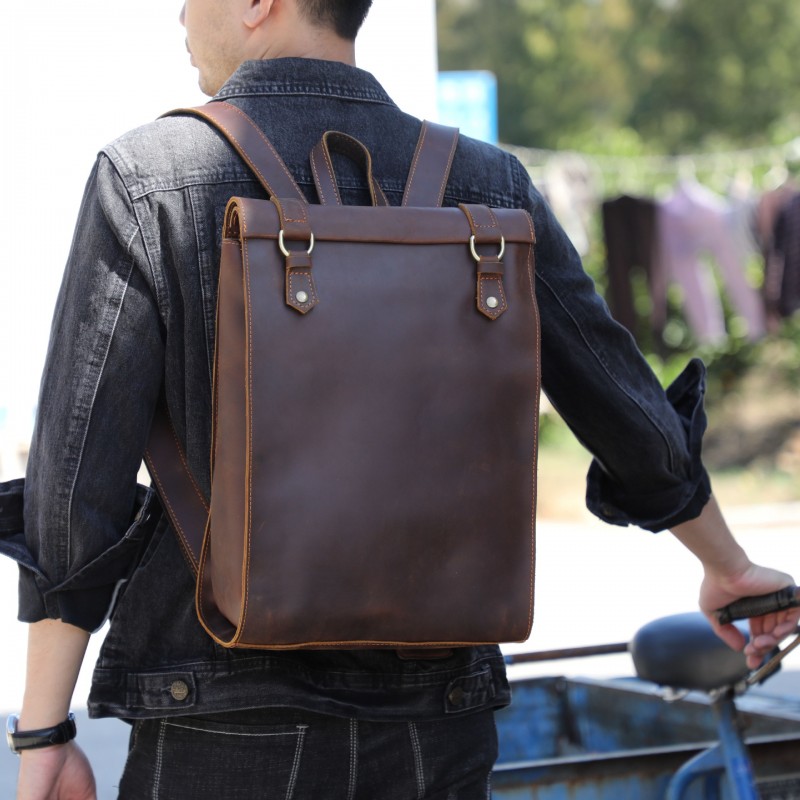 Чоловічий шкіряний рюкзак Barnard темно-коричневий - 1 фото