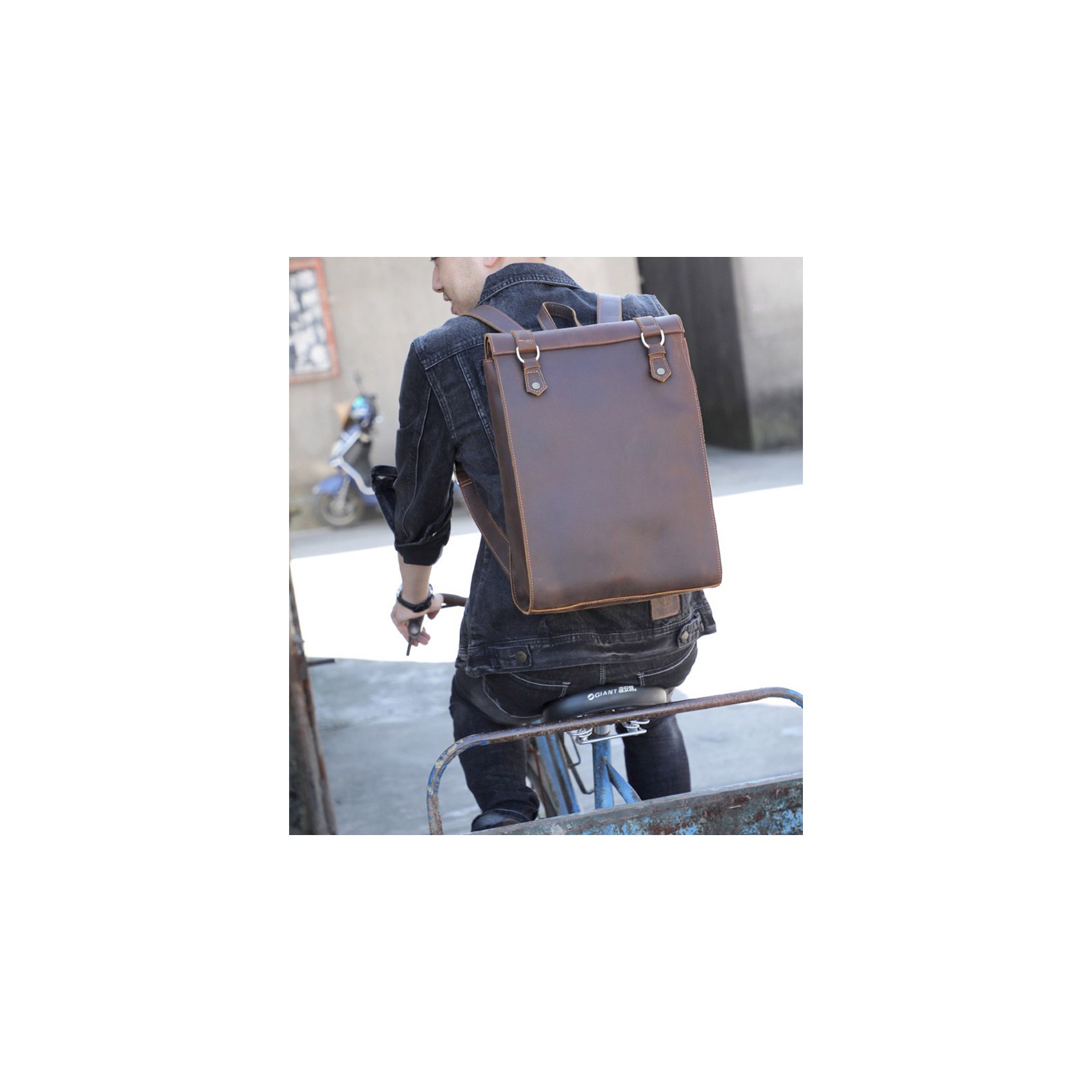 Чоловічий шкіряний рюкзак Barnard темно-коричневий