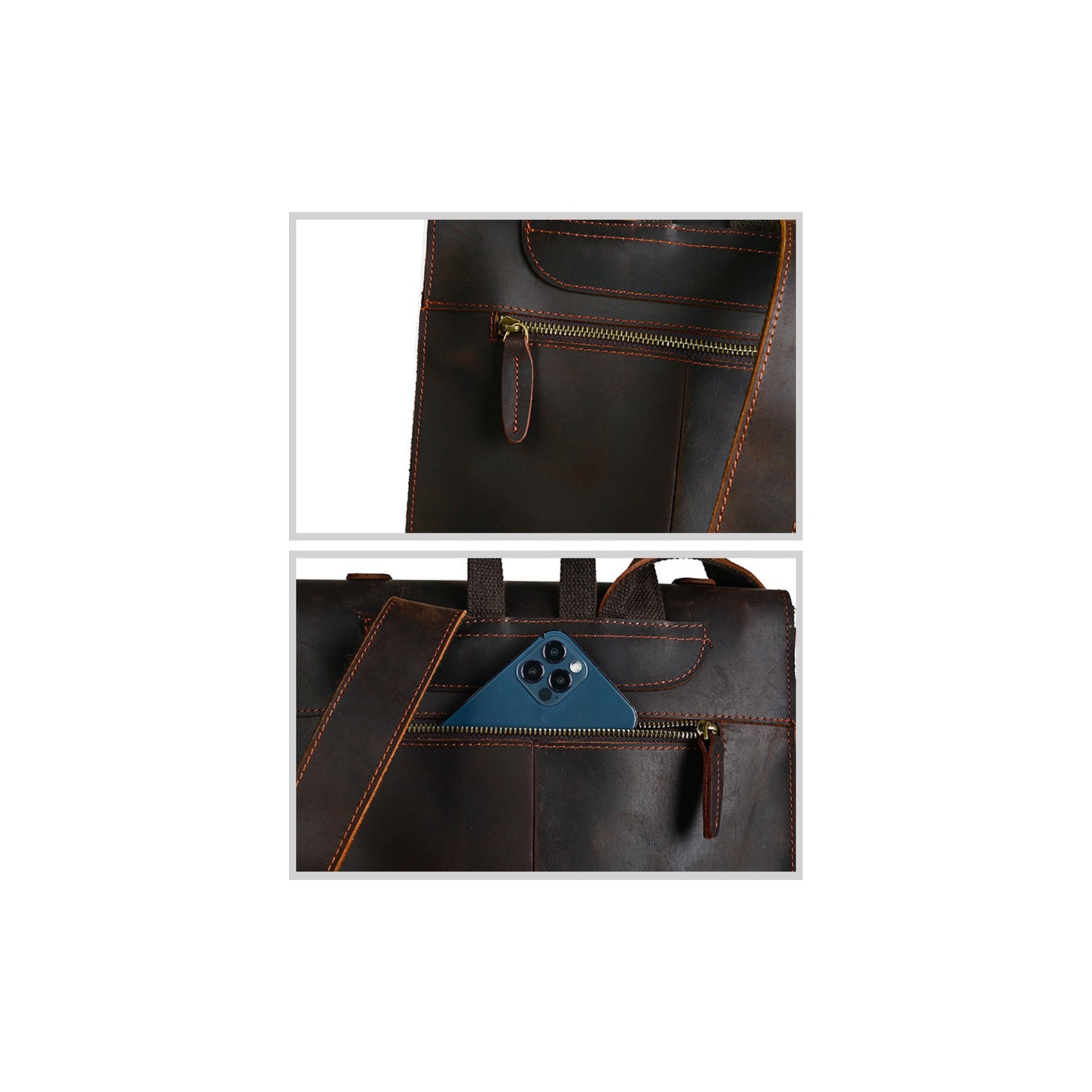 Чоловічий шкіряний рюкзак Barnard темно-коричневий