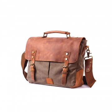 Чоловічий портфель Tone тауп фото