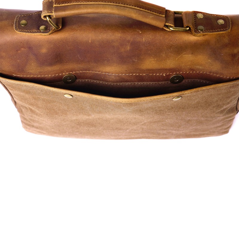 Чоловічий портфель Tone коричневий - 8 фото