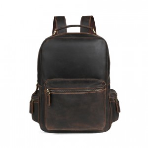 Чоловічий шкіряний рюкзак William темно-коричневий
