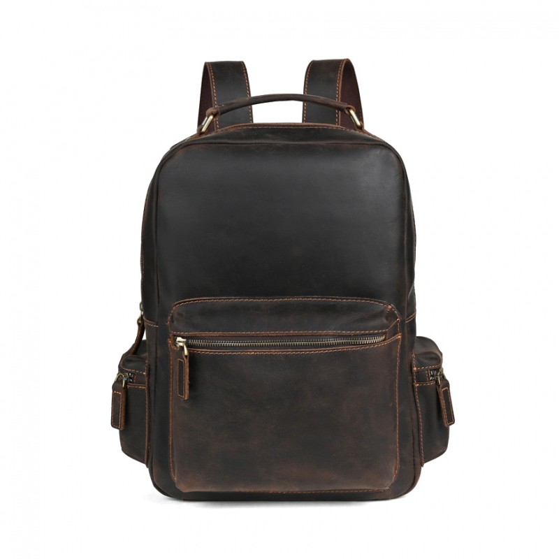 Чоловічий шкіряний рюкзак William темно-коричневий