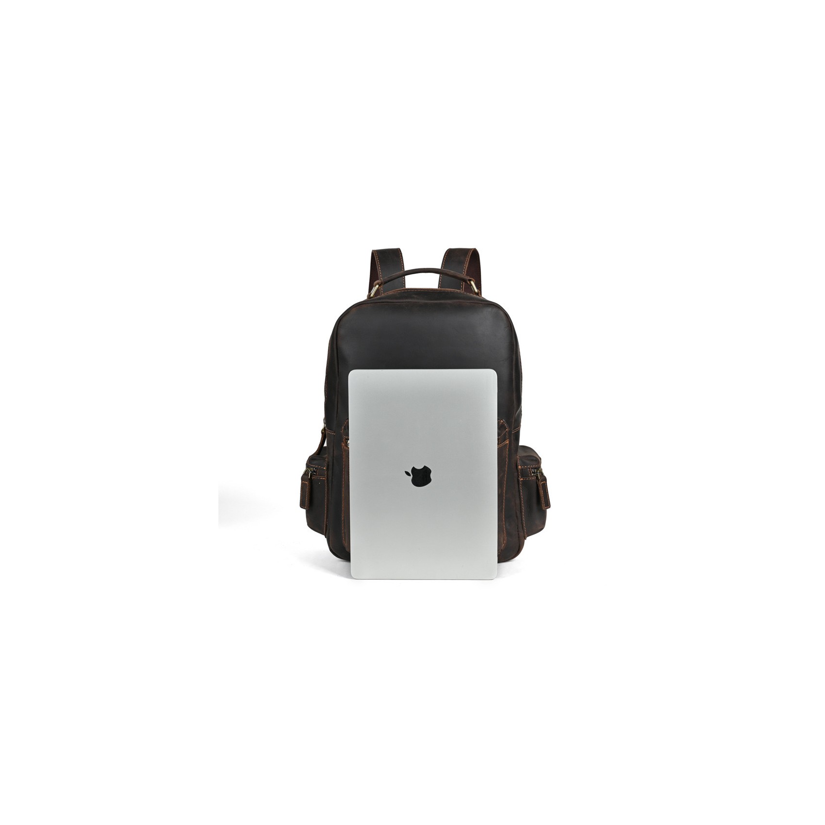 Чоловічий шкіряний рюкзак William темно-коричневий