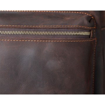 Чоловічий шкіряний рюкзак William темно-коричневий фото