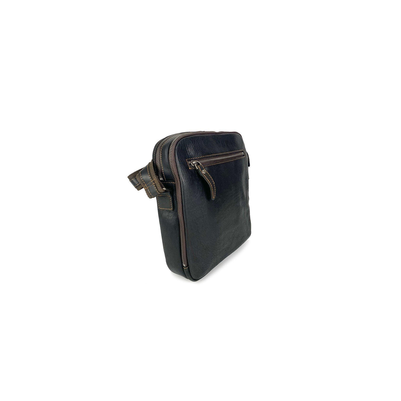 Мужская кожаная сумка Douglas через плечо черная