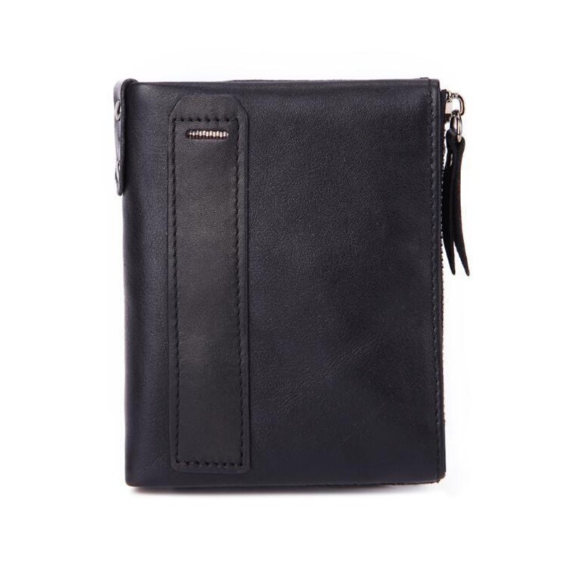 Чоловічий шкіряний гаманець Allen IP чорний - 8 фото