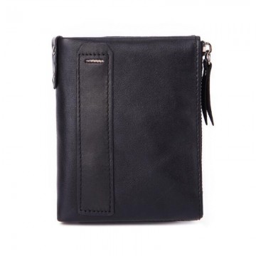 Мужской кожаный кошелек Allen IP черный фото