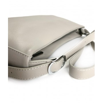 Жіноча шкіряна сумка Julia сіра фото