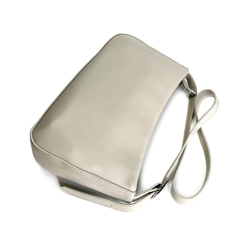 Женская кожаная сумка Julia серая - 6 фото