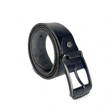 Мужской кожаный ремень Edwin черный фото