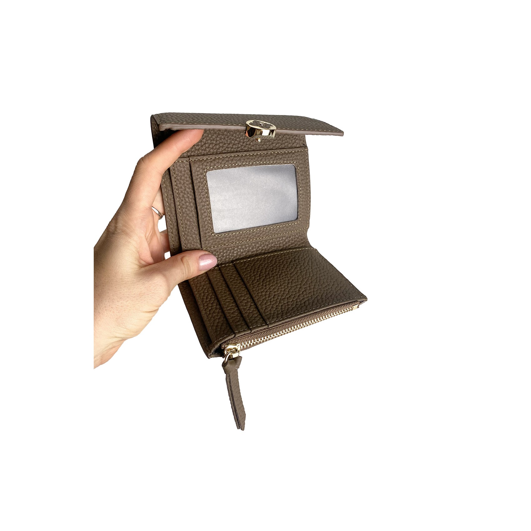 Женский кожаный кошелек Whitney коричневый