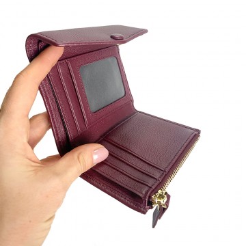 Женский кожаный кошелек Belinda красный фото