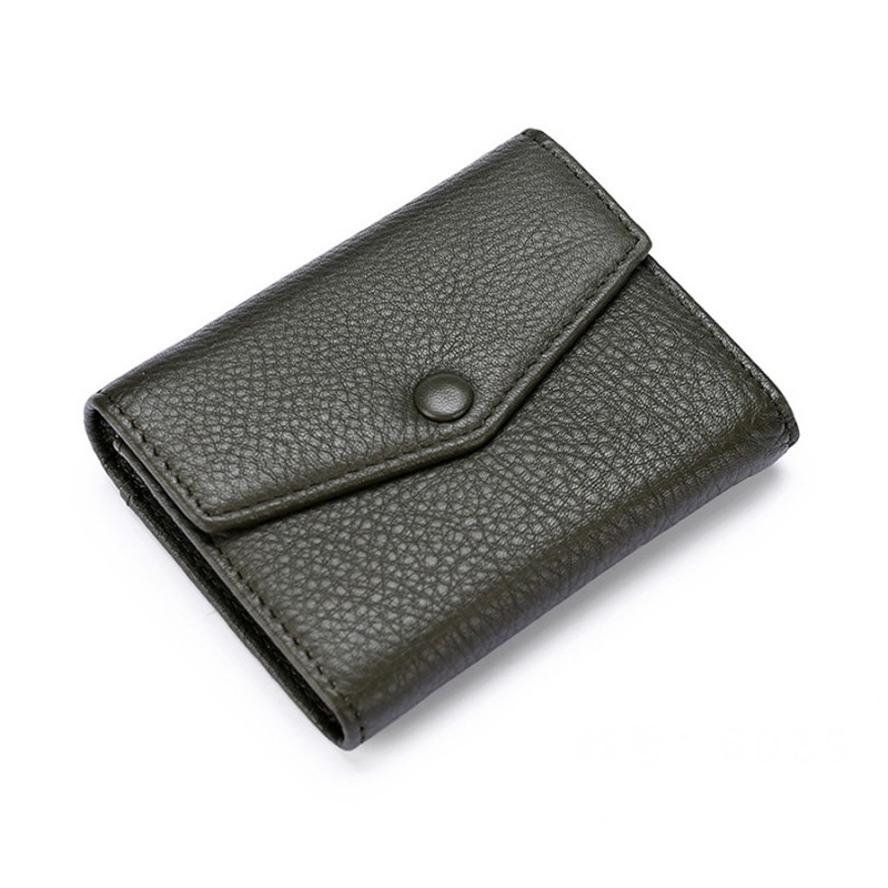 Женский кожаный кошелек Belinda темно-зеленый фото