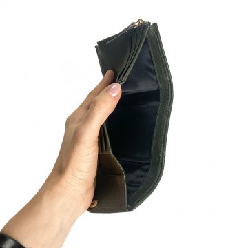 Женский кожаный кошелек Belinda темно-зеленый фото