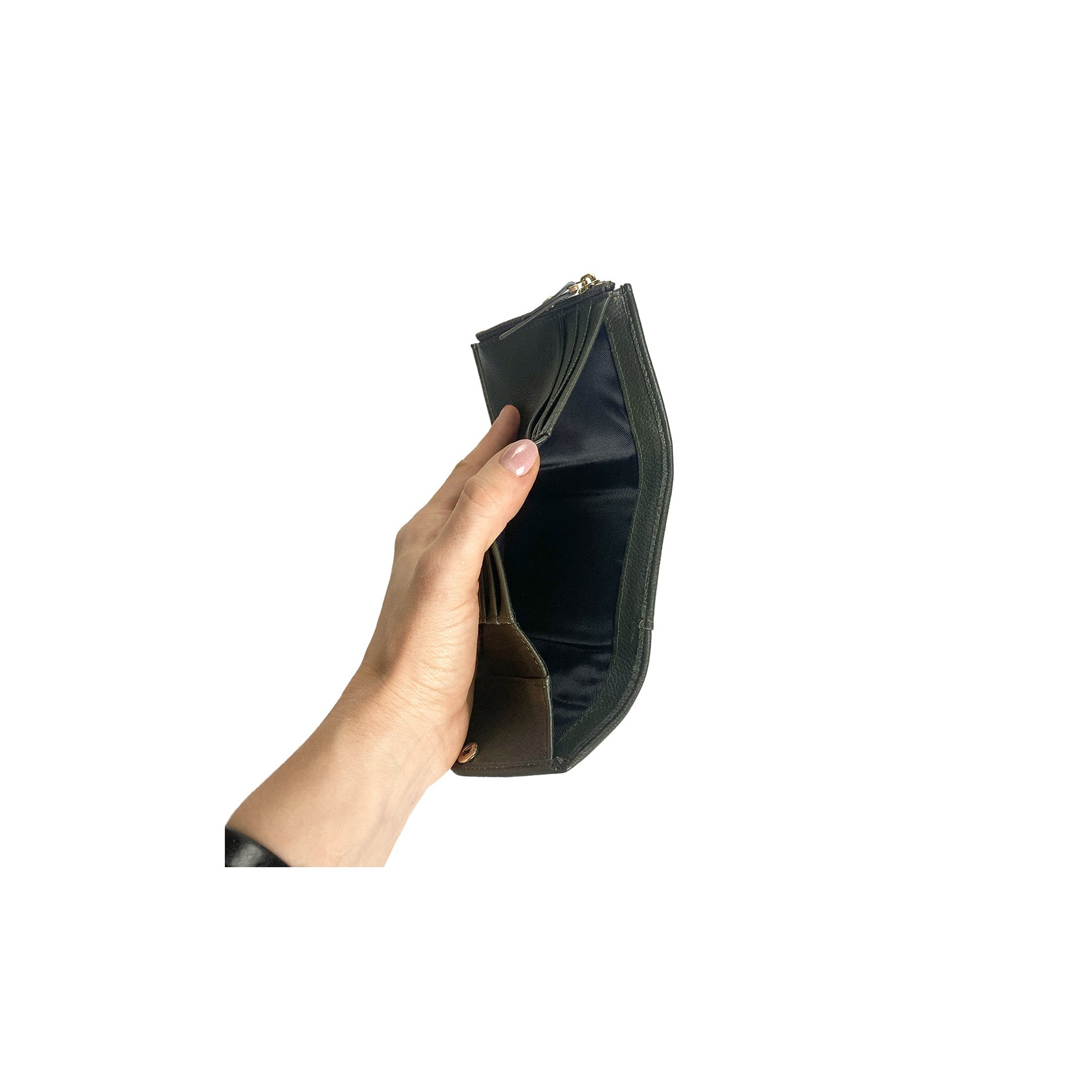 Жіночий шкіряний гаманець Belinda темно-зелений