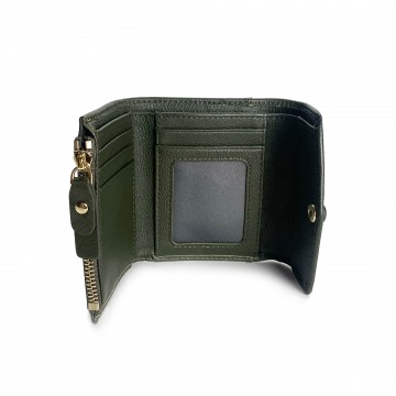 Жіночий шкіряний гаманець Belinda темно-зелений фото