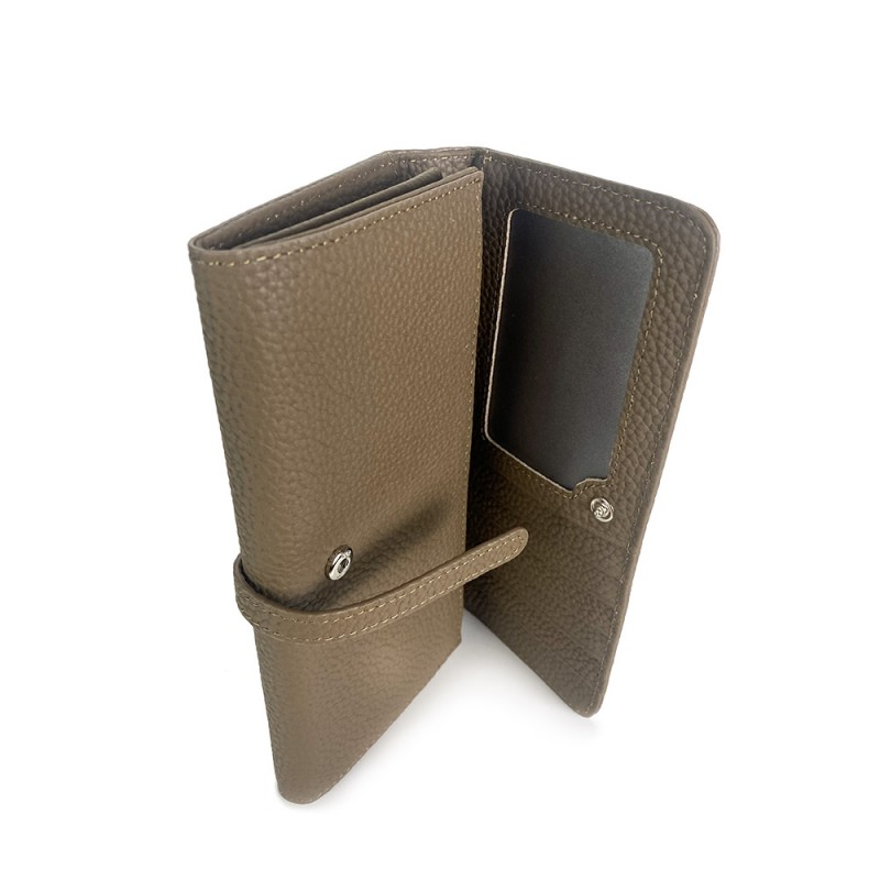 Женский кожаный кошелек Vicki коричневый - 5 фото