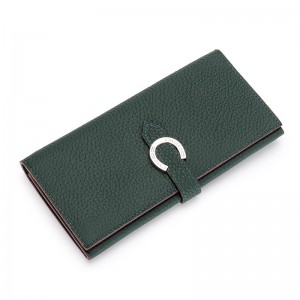 Женский кожаный кошелек Louise темно-зеленый