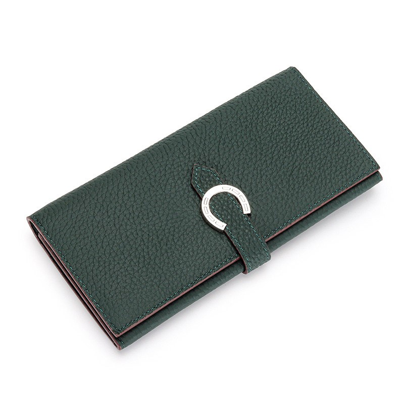 Жіночий шкіряний гаманець Louise темно-зелений