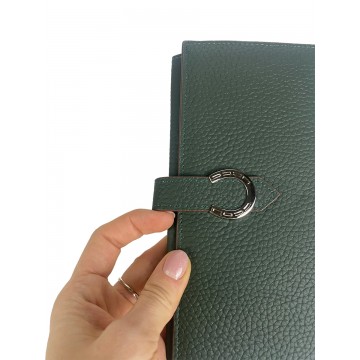 Женский кожаный кошелек Louise темно-зеленый фото