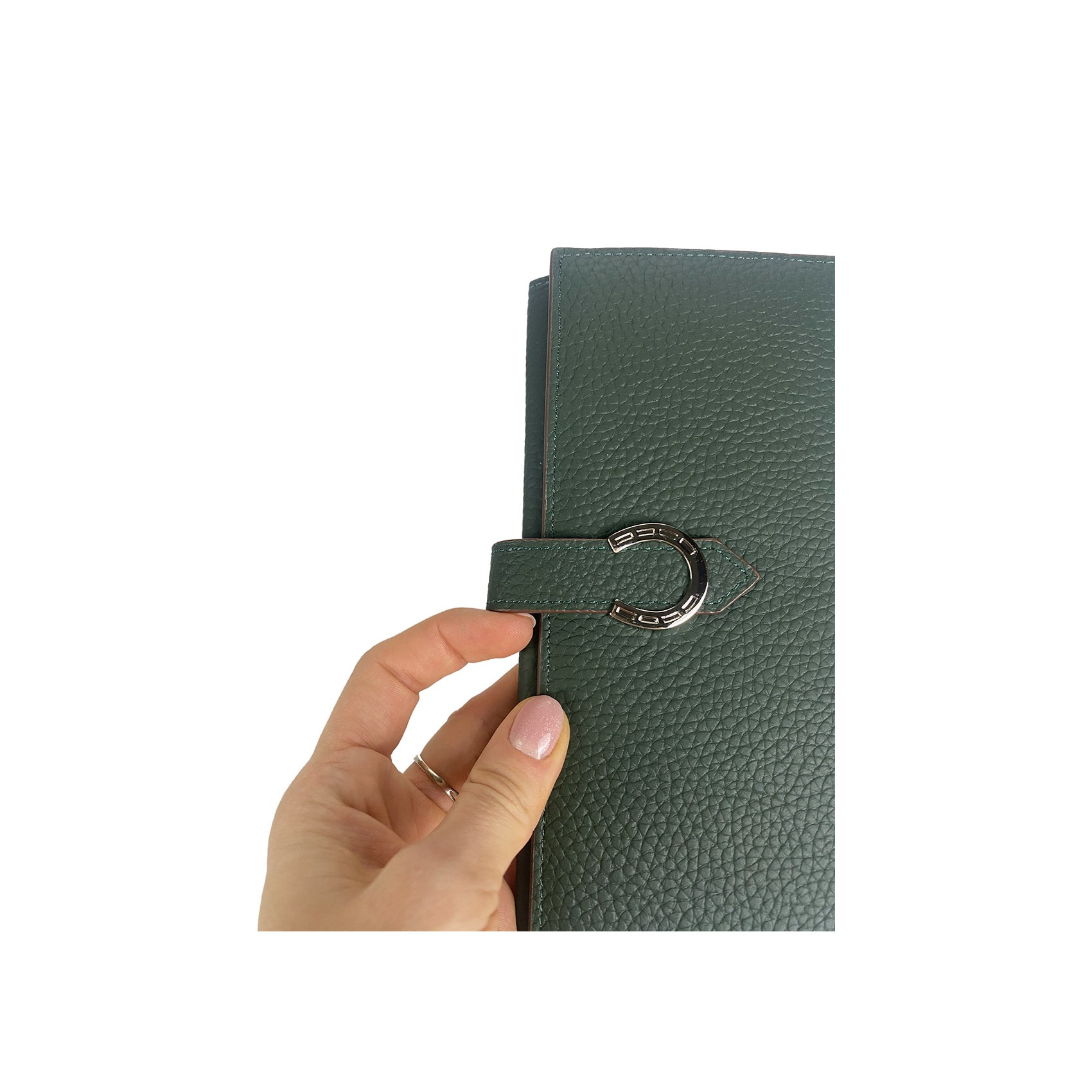 Женский кожаный кошелек Louise темно-зеленый