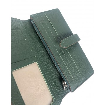 Жіночий шкіряний гаманець Louise темно-зелений фото