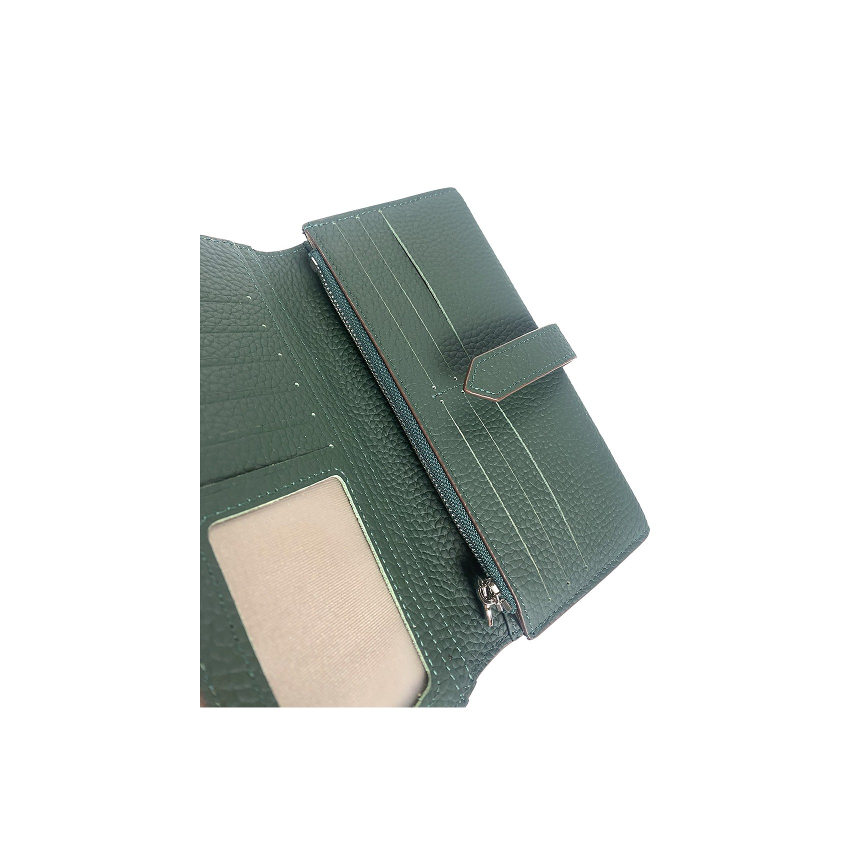Женский кожаный кошелек Louise темно-зеленый