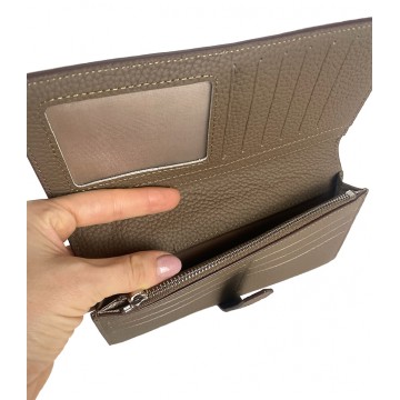 Жіночий шкіряний гаманець Louise коричневий фото