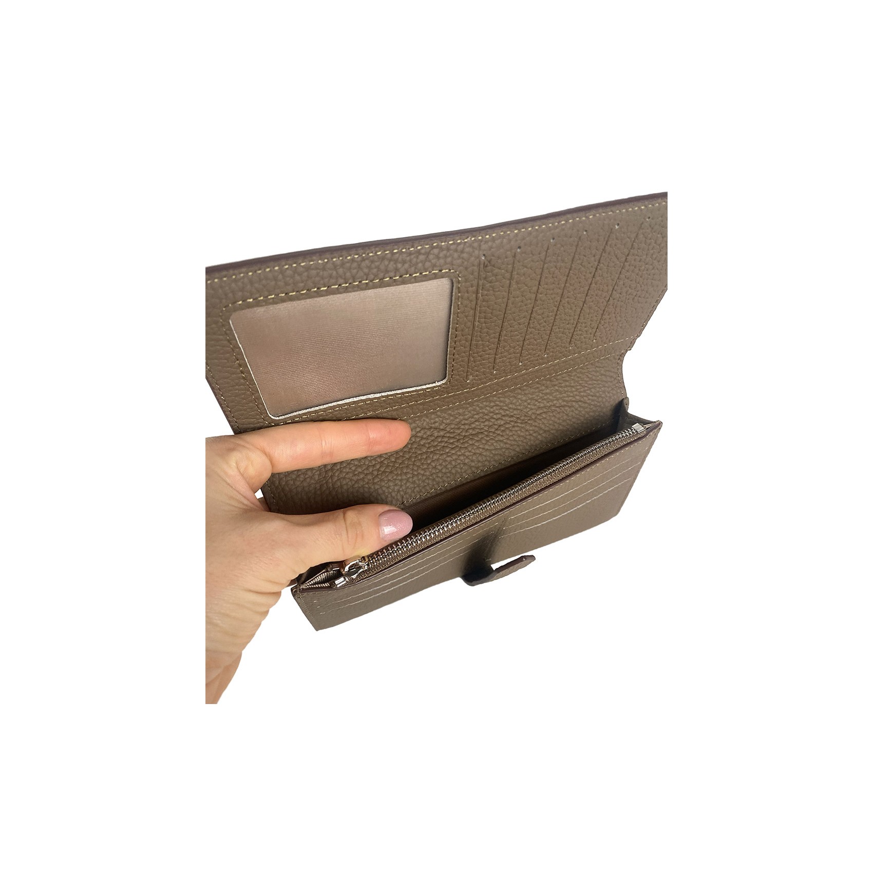 Женский кожаный кошелек Louise коричневый