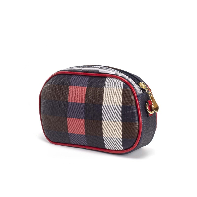 Жіноча сумочка-клатч Grace синьо-червона - 1 фото