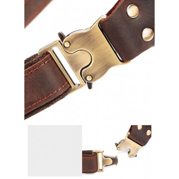 Шкіряна сумка бананка на пояс Werner темно-коричнева фото