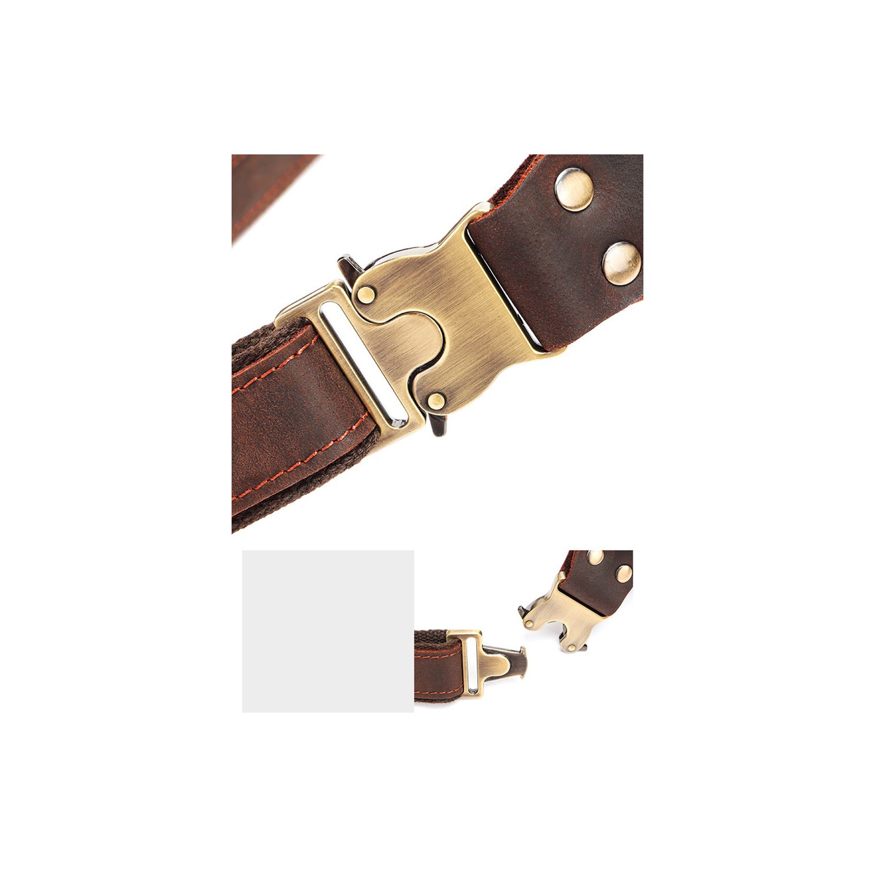 Кожаная сумка бананка на пояс Werner темно-коричневая