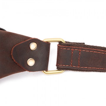 Шкіряна сумка бананка на пояс Werner темно-коричнева фото