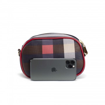 Жіноча сумочка-клатч Grace синьо-червона фото