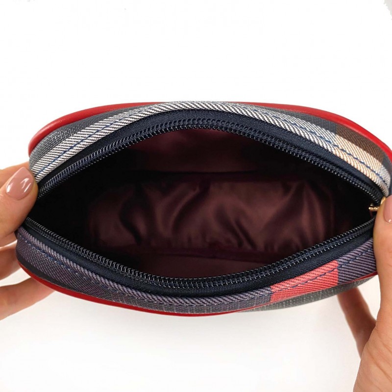 Женская сумочка-клатч Grace сине-красная - 7 фото