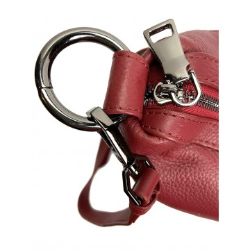 Женская кожаная сумка Caroline красная фото