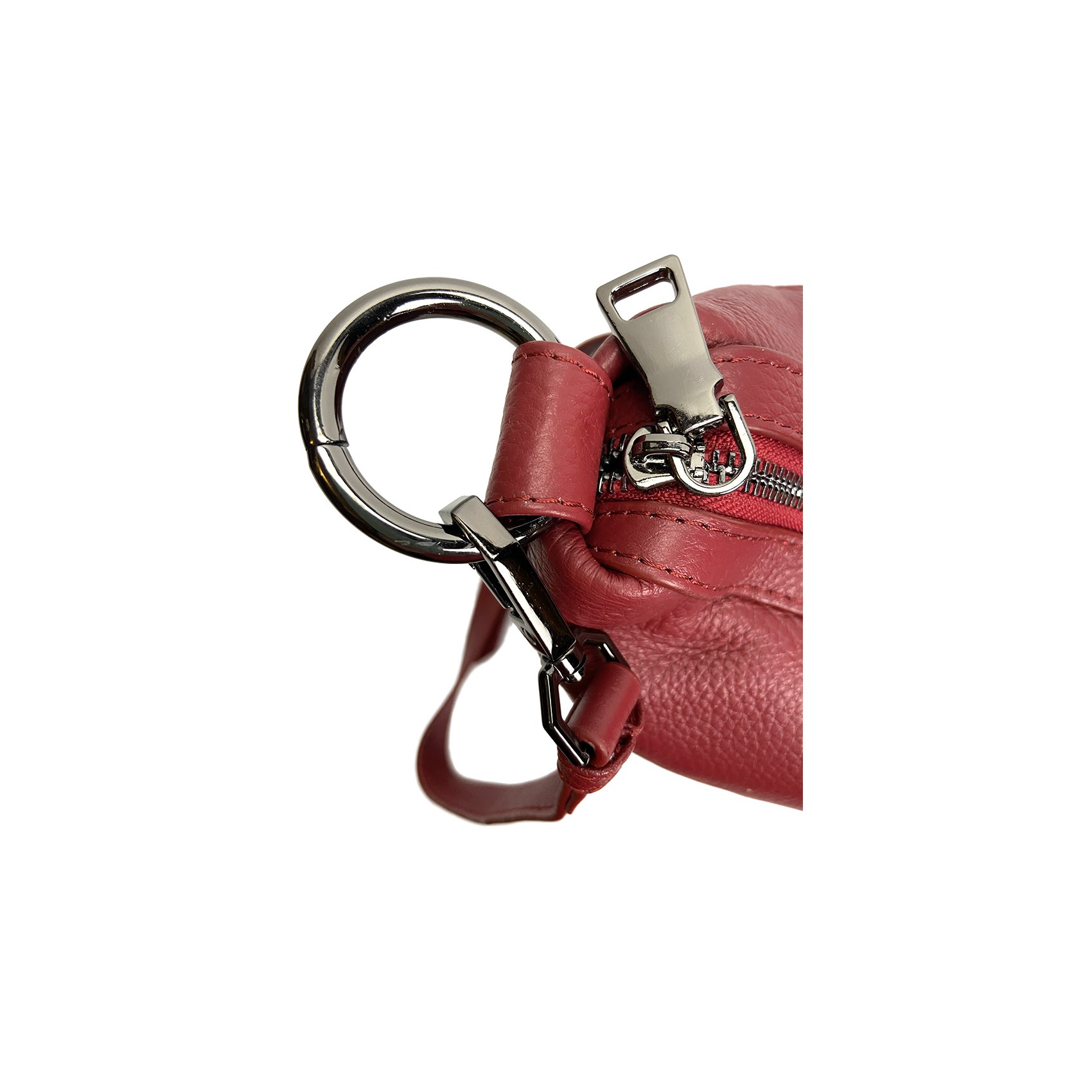 Женская кожаная сумка Caroline красная