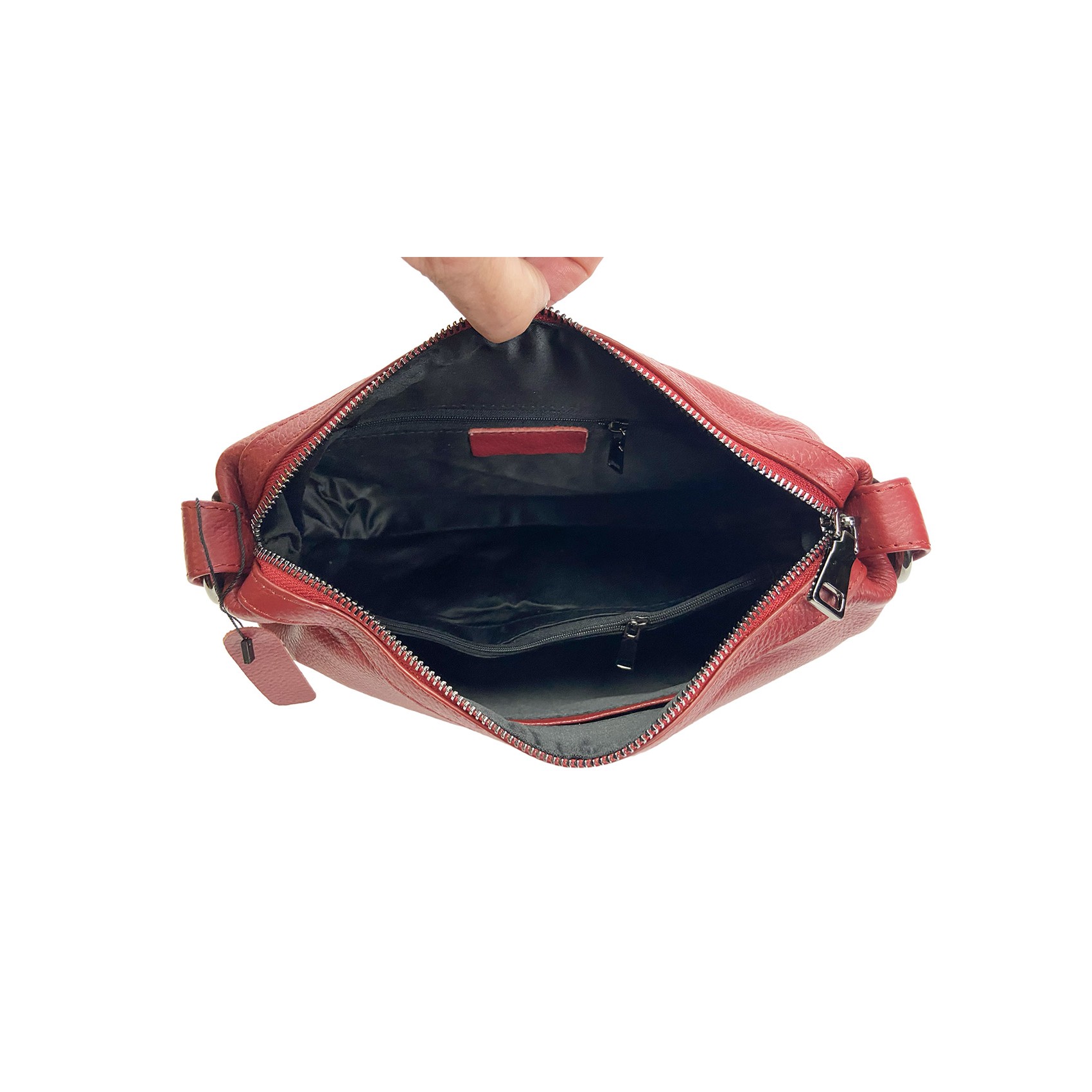 Жіноча шкіряна сумка Caroline червона